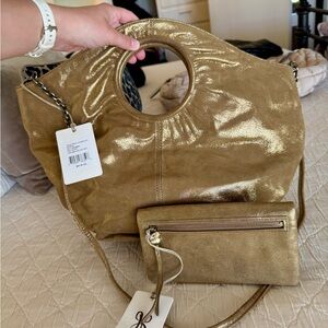 HOBO Gold Metallic Purse Set